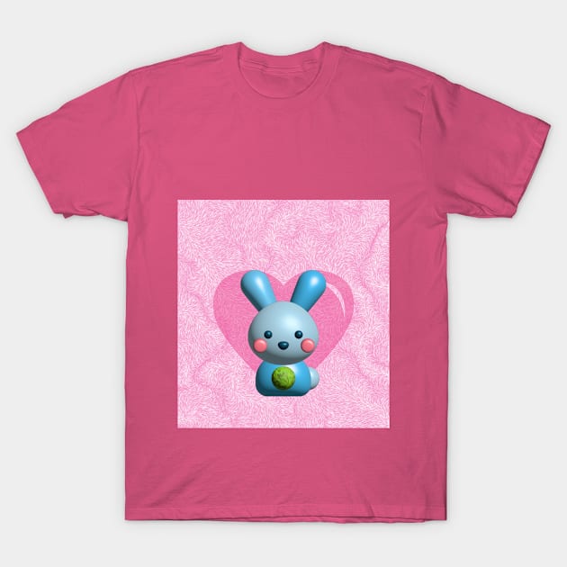 blue bunny T-Shirt by Christina Cho studio